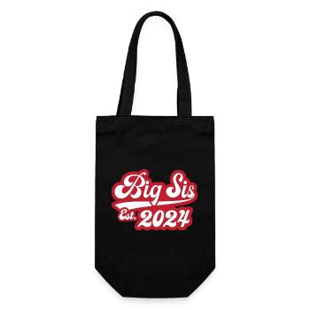Big Sis Est 2024 - Gift Bag for Bottles - black - Front