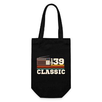 Anniversary 1939 retro classic - Gift Bag for Bottles - black - Front
