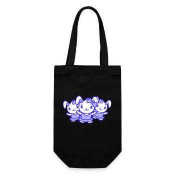 3 Bunnies Girls Pretty Girls Women Bunny Small - Gift Bag for Bottles - black - Front