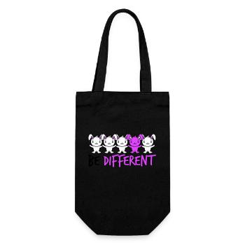 5 Bunny Friends Difference Be Different Different - Gift Bag for Bottles - black - Front