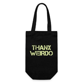 Thank you irony vintage text saying - Gift Bag for Bottles - black - Front