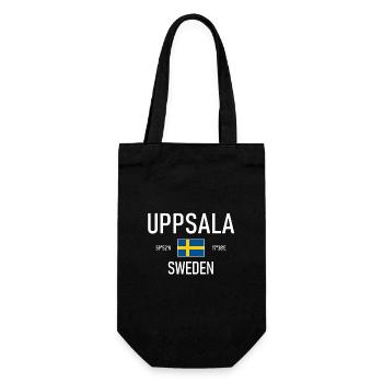 Uppsala - Sweden - Sverige - Flag Coordinates - Gift Bag for Bottles - black - Front
