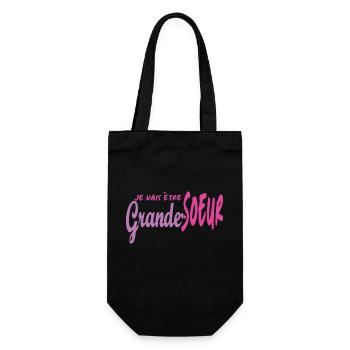 Je vais être Grande Sœur – Annonce de Grossesse - Sac à bouteille - noir - Devant