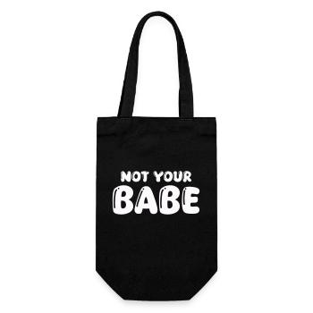 not your babe - Gift Bag for Bottles - black - Front