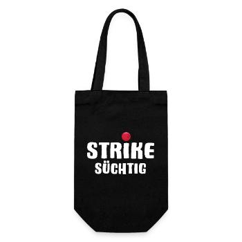 Bowling Strike Bowlingteam - Geschenkbeutel für Flaschen - Schwarz - Vorne