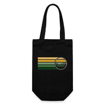 Golfer Golf Gift Golf Clubs Retro - Gift Bag for Bottles - black - Front