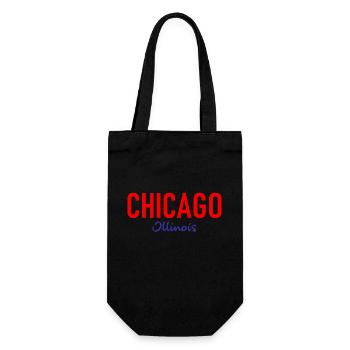 Chicago - Illinois USA - United States of America - Gift Bag for Bottles - black - Front