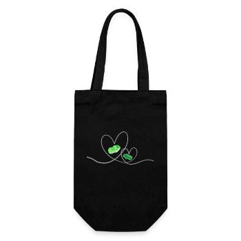 Froglove hearts - Geschenkbeutel für Flaschen - Schwarz - Vorne