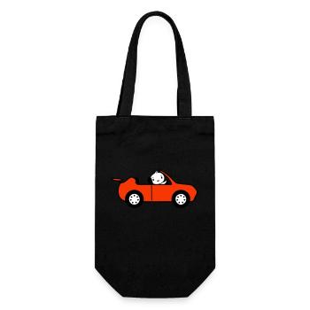 Duck Car Driver Sport Car Fast Driving Vehicle - Gift Bag for Bottles - black - Front