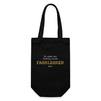 So sieht ein richtig cooler Fahrlehrer aus. - Geschenkbeutel für Flaschen - Schwarz - Vorne