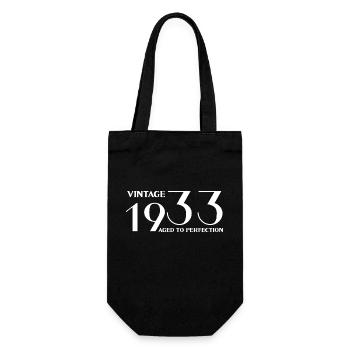 Vintage 1933 aged to perfection - Sac à bouteille - noir - Devant