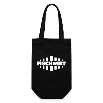 Geschenk für Fischwirt - Geschenkbeutel für Flaschen - Schwarz - Vorne