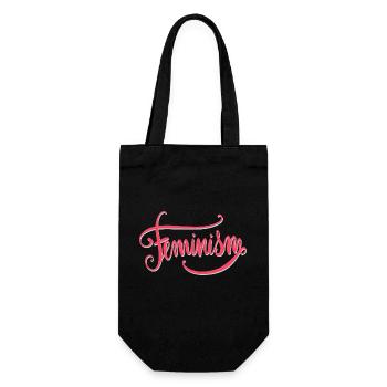 Feminism Saying Gift Vintage Emancipation - Gift Bag for Bottles - black - Front