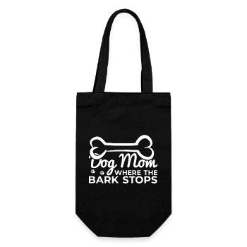 Funny Dog Mother - Gift Bag for Bottles - black - Front