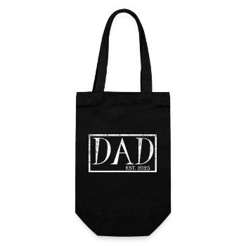 Dad est.2025 - Geschenkbeutel für Flaschen - Schwarz - Vorne