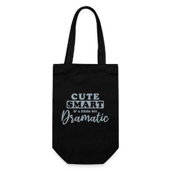 Mignon, intelligent et un peu dramatique - Sac à bouteille - noir - Devant