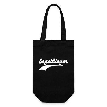 Segelflieger in cooler Retro Schrift Segelfliegen - Geschenkbeutel für Flaschen - Schwarz - Vorne