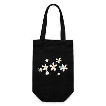 Fleurs marguerites idée cadeau - Sac à bouteille - noir - Devant