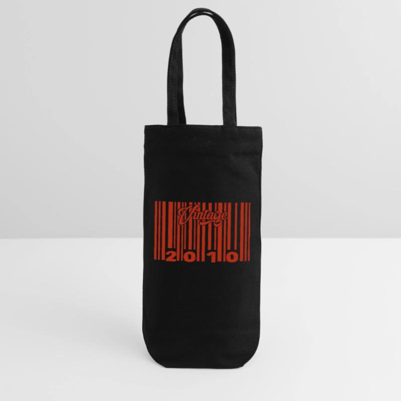 Vintage 2010 Born In 2010 15 Year Old Bar Code Anniversai Gift Bag for Bottles