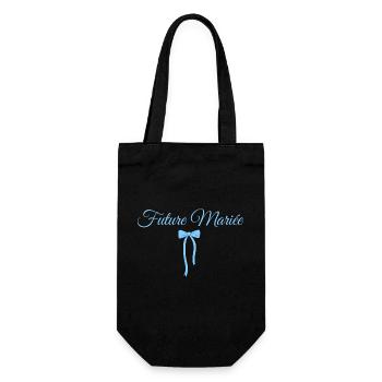 Future mariée noeud bleu - Sac à bouteille - noir - Devant