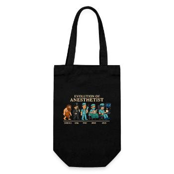 Evolution of anesthesiologists - Gift Bag for Bottles - black - Front