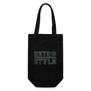 Retro Style - Neon - Geschenkbeutel für Flaschen - Schwarz - Vorne