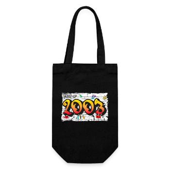 Rebel 2003 Graffiti – 22 Jahre Bold Vibes - Geschenkbeutel für Flaschen - Schwarz - Vorne