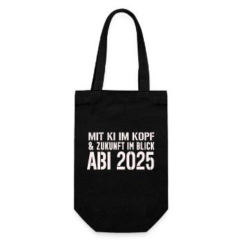 Abi KI 2025 - Geschenkbeutel für Flaschen - Schwarz - Vorne