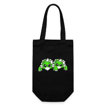 2 Tortues Couple Soeur Femme Copine - Sac à bouteille - noir - Devant