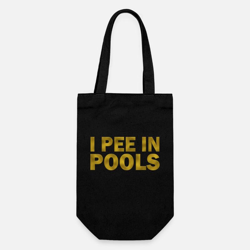 I Pee In Pools - Geschenkbeutel für Flaschen - Schwarz