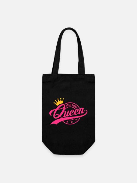 Beer Pong Queen 3 - Geschenkbeutel für Flaschen - Schwarz