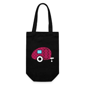 Caravane Caravane Fleurs Camping Camper Motif Fan - Sac à bouteille - noir - Devant