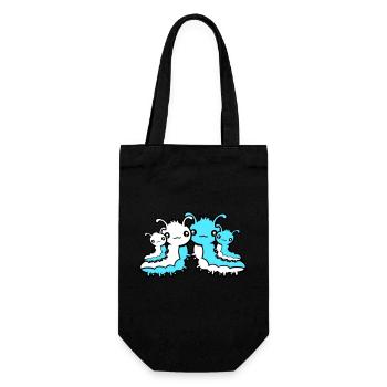 Chenille Famille Parents Maman Papa Enfants Frères et sœurs - Sac à bouteille - noir - Devant