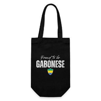Gabonese proud, Made in Gabon - Gift Bag for Bottles - black - Front