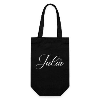 julia name - Geschenkbeutel für Flaschen - Schwarz - Vorne