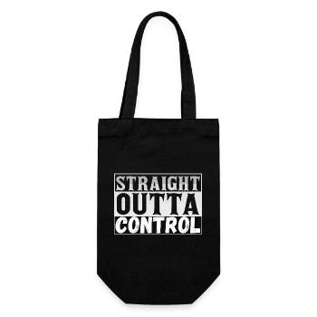 Straight Outta Control - Geschenkbeutel für Flaschen - Schwarz - Vorne