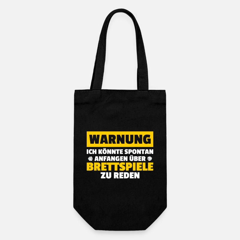 Warning: Board game, board game - Gift Bag for Bottles - black