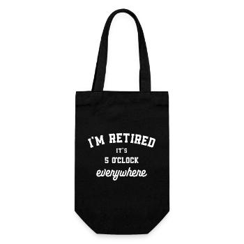 Je suis à la retraite il est 5 heures partout drôle - Sac à bouteille - noir - Devant
