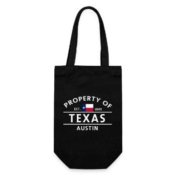 Texas Austin Est 1845 Jahrgang - Geschenkbeutel für Flaschen - Schwarz - Vorne