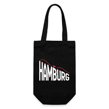 Hamburg - Geschenkbeutel für Flaschen - Schwarz - Vorne