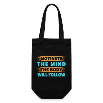 Fitness Motivation Bodybuilder Motivate Mind Body - Sac à bouteille - noir - Devant