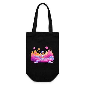 Astronaute de la planète néon - Sac à bouteille - noir - Devant