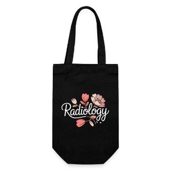 RadFlora Radiology Flowers - Gift Bag for Bottles - black - Front
