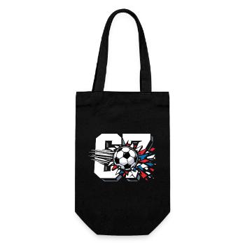 67 Football Six Seven Gen Alpha Viral Trend - Gift Bag for Bottles - black - Front