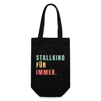Stable child forever - Gift Bag for Bottles - black - Front