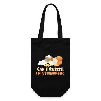 Sugarholic Küchen-Grafik-Tee - Geschenkbeutel für Flaschen - Schwarz - Vorne