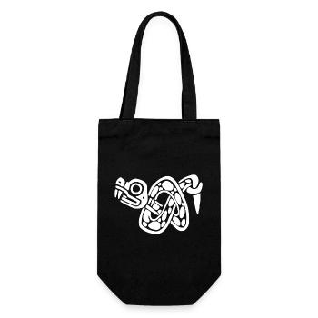 Noeud de serpent blanc - Sac à bouteille - noir - Devant
