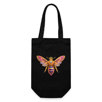 Queen Bee Bienenkönigin - Geschenkbeutel für Flaschen - Schwarz - Vorne