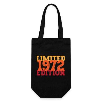 Vintage 1972 - Geschenkbeutel für Flaschen - Schwarz - Vorne