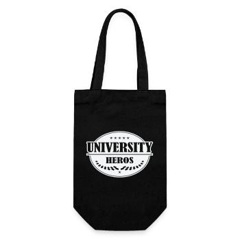 Unihelden Badge - Gift Bag for Bottles - black - Front